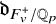 German d Subscript upper F Sub Subscript v Sub Superscript plus Subscript divided by double struck upper Q Sub Subscript p