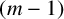 left parenthesis m minus 1 right parenthesis