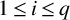 1 less than or equals i less than or equals q