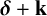 bold italic delta plus bold k