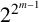 2 Superscript 2 Super Superscript m minus 1