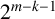 2 Superscript m minus k minus 1