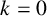 k equals 0