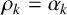 rho Subscript k Baseline equals alpha Subscript k
