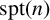 spt left parenthesis n right parenthesis