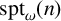 spt Subscript omega Baseline left parenthesis n right parenthesis