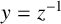 y equals z Superscript negative 1