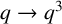 q right arrow q cubed