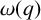 omega left parenthesis q right parenthesis