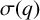 sigma left parenthesis q right parenthesis