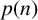p left parenthesis n right parenthesis