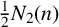 one half upper N 2 left parenthesis n right parenthesis