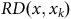 upper R upper D left parenthesis x comma x Subscript k Baseline right parenthesis