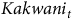 upper K a k w a n i Subscript t
