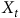upper X Subscript t