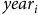 y e a r Subscript i