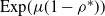 upper E x p left parenthesis mu left parenthesis 1 minus rho Superscript asterisk Baseline right parenthesis right parenthesis