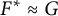 upper F Superscript asterisk Baseline almost equals upper G
