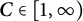 bold italic upper C element of left bracket 1 comma infinity right parenthesis
