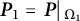 bold italic upper P 1 equals bold italic upper P vertical bar Subscript normal upper Omega 1