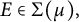 upper E element of normal upper Sigma left parenthesis mu right parenthesis comma