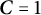bold italic upper C equals 1
