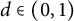 d element of left parenthesis 0 comma 1 right parenthesis