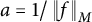 a equals 1 divided by StartMetric f EndMetric Subscript upper M