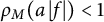 rho Subscript upper M Baseline left parenthesis a StartAbsoluteValue f EndAbsoluteValue right parenthesis less than 1