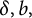 delta comma b comma