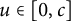 u element of left bracket 0 comma c right bracket
