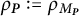 rho Subscript bold italic upper P Baseline colon equals rho Subscript upper M Sub Subscript bold italic upper P