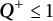 bold italic upper Q Superscript plus Baseline less than or equals 1