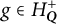 g element of upper H Subscript bold italic upper Q Superscript plus