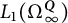 upper L 1 left parenthesis normal upper Omega Subscript infinity Superscript bold italic upper Q Baseline right parenthesis