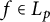 f element of upper L Subscript p