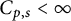 upper C Subscript p comma s Baseline less than infinity
