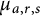 mu Subscript a comma r comma s