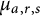 mu Subscript a comma r comma s