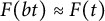 upper F left parenthesis b t right parenthesis almost equals upper F left parenthesis t right parenthesis