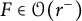 upper F element of script upper O left parenthesis r Superscript minus Baseline right parenthesis