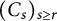 left parenthesis upper C Subscript s Baseline right parenthesis Subscript s greater than or equals r
