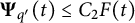 bold upper Psi Subscript q prime Baseline left parenthesis t right parenthesis less than or equals upper C 2 upper F left parenthesis t right parenthesis