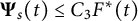 bold upper Psi Subscript s Baseline left parenthesis t right parenthesis less than or equals upper C 3 upper F Superscript asterisk Baseline left parenthesis t right parenthesis