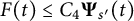 upper F left parenthesis t right parenthesis less than or equals upper C 4 bold upper Psi Subscript s prime Baseline left parenthesis t right parenthesis