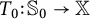 upper T 0 colon double struck upper S 0 right arrow double struck upper X