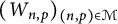 left parenthesis upper W Subscript n comma p Baseline right parenthesis Subscript left parenthesis n comma p right parenthesis element of script upper M