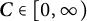 bold italic upper C element of left bracket 0 comma infinity right parenthesis
