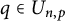 q element of upper U Subscript n comma p