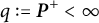 q colon equals bold italic upper P Superscript plus Baseline less than infinity
